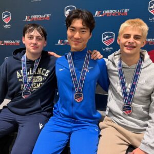 Students from local fencing club Alliance Fencing Academy 